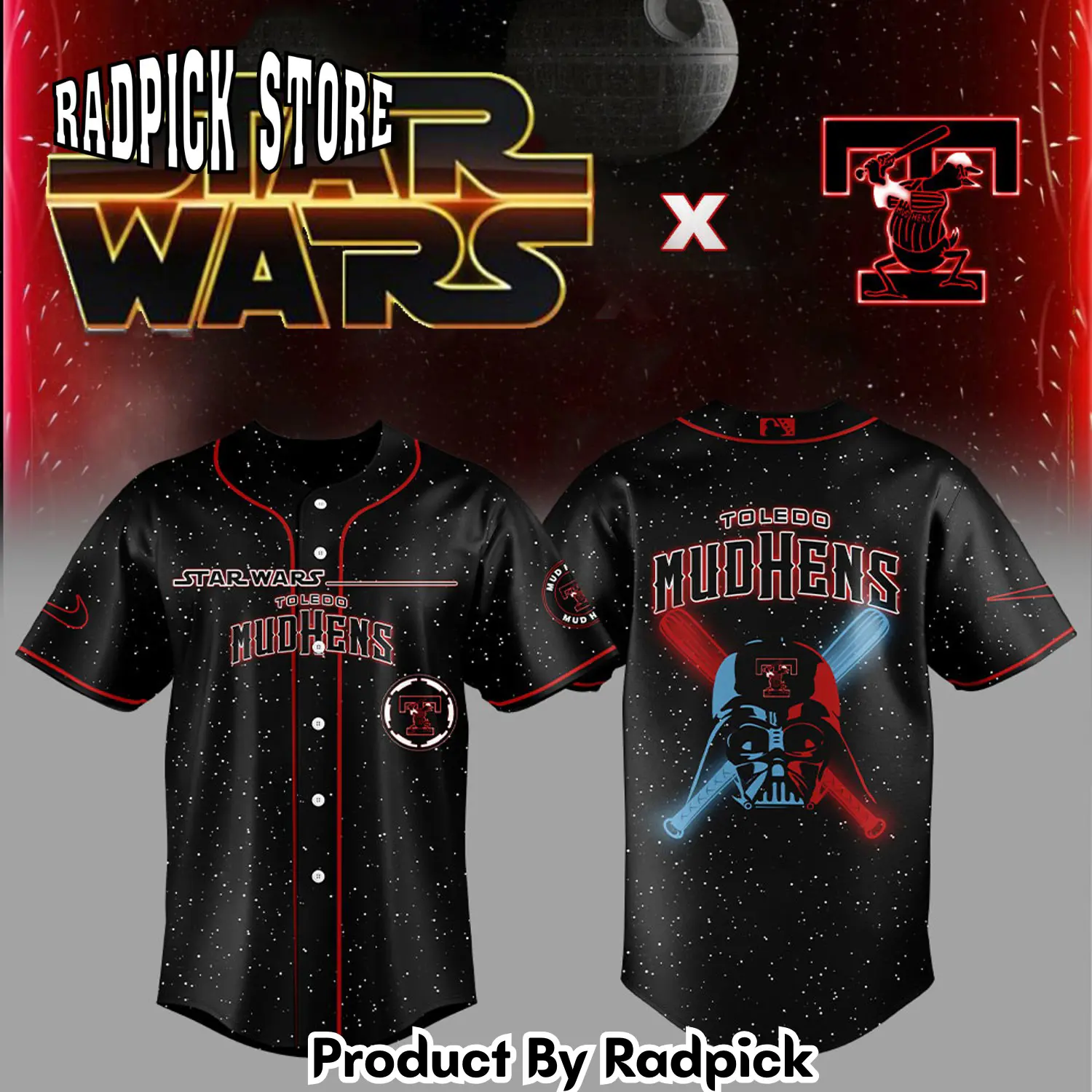 Radpick toledo mud hens star was baseball jersey rp12723